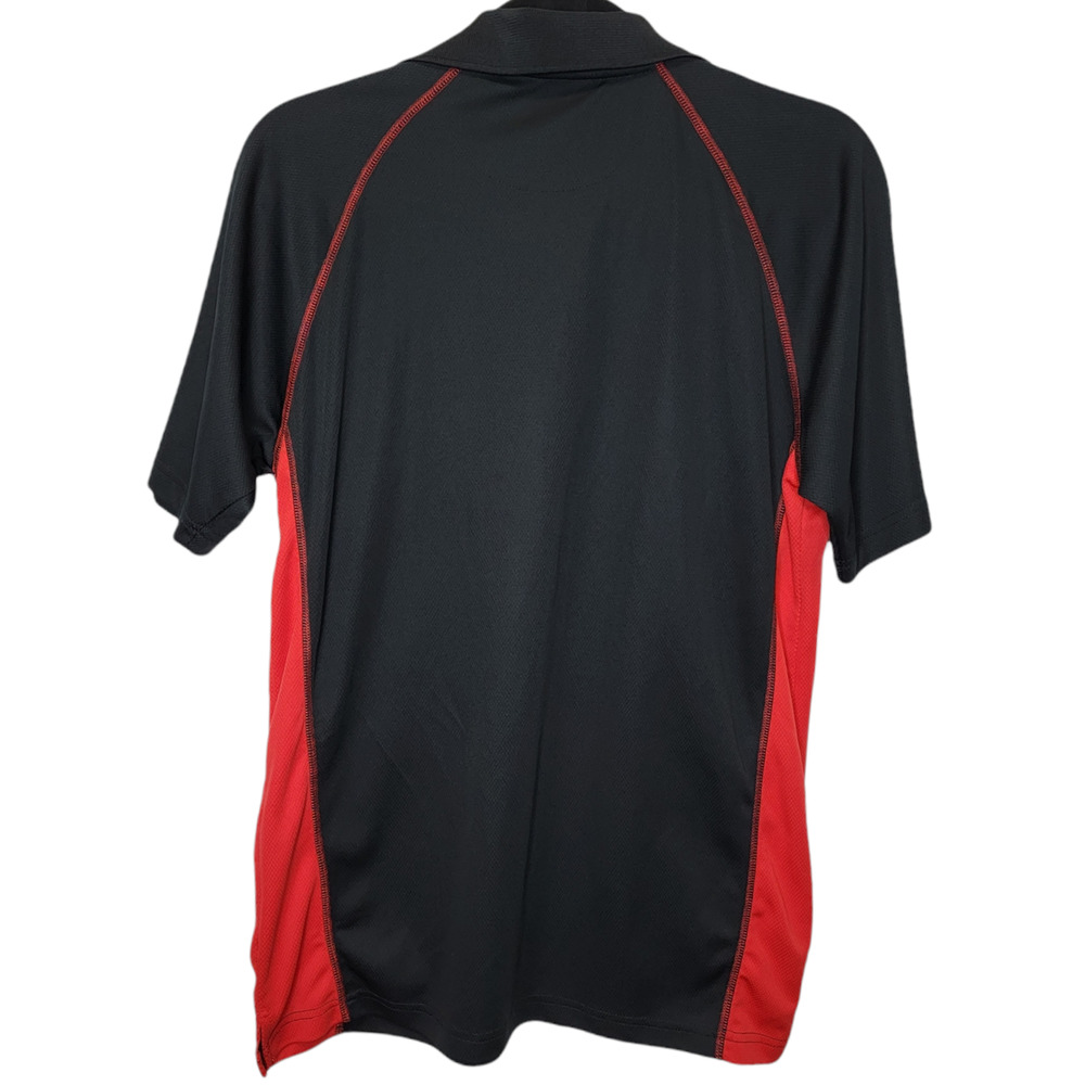 Men's ESPN Black Polo with Red Stitching Short Sleeve Size Small - Picture 3 of 4